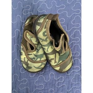 Zoogs Green Dinosaur Kids Water Shoe Size 8 EUC
